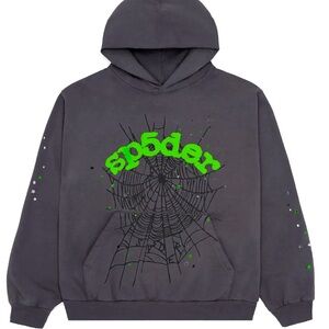 BRAND NEW ( Sp5der Grey Hoodie ) Size Médium